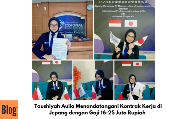 Penandatanganan Kontrak Kerja kej Jepang Sektor Kaigo, Taushiyah Aulia