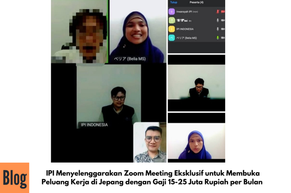 Zoom Meeting Kerjasama IPI bersaa Perusahaan Jepang