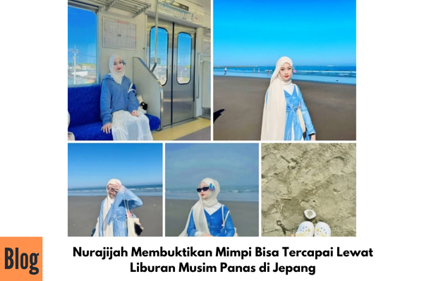 Nurajijah Menikmati Keindahan Pemandangan dan Summer di Pantai Ibaraki Jepang