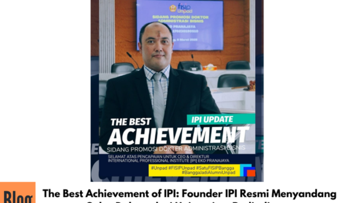 Founder IPI Resmi Menyandang Gelar Doktor dari Universitas Padjadjaran