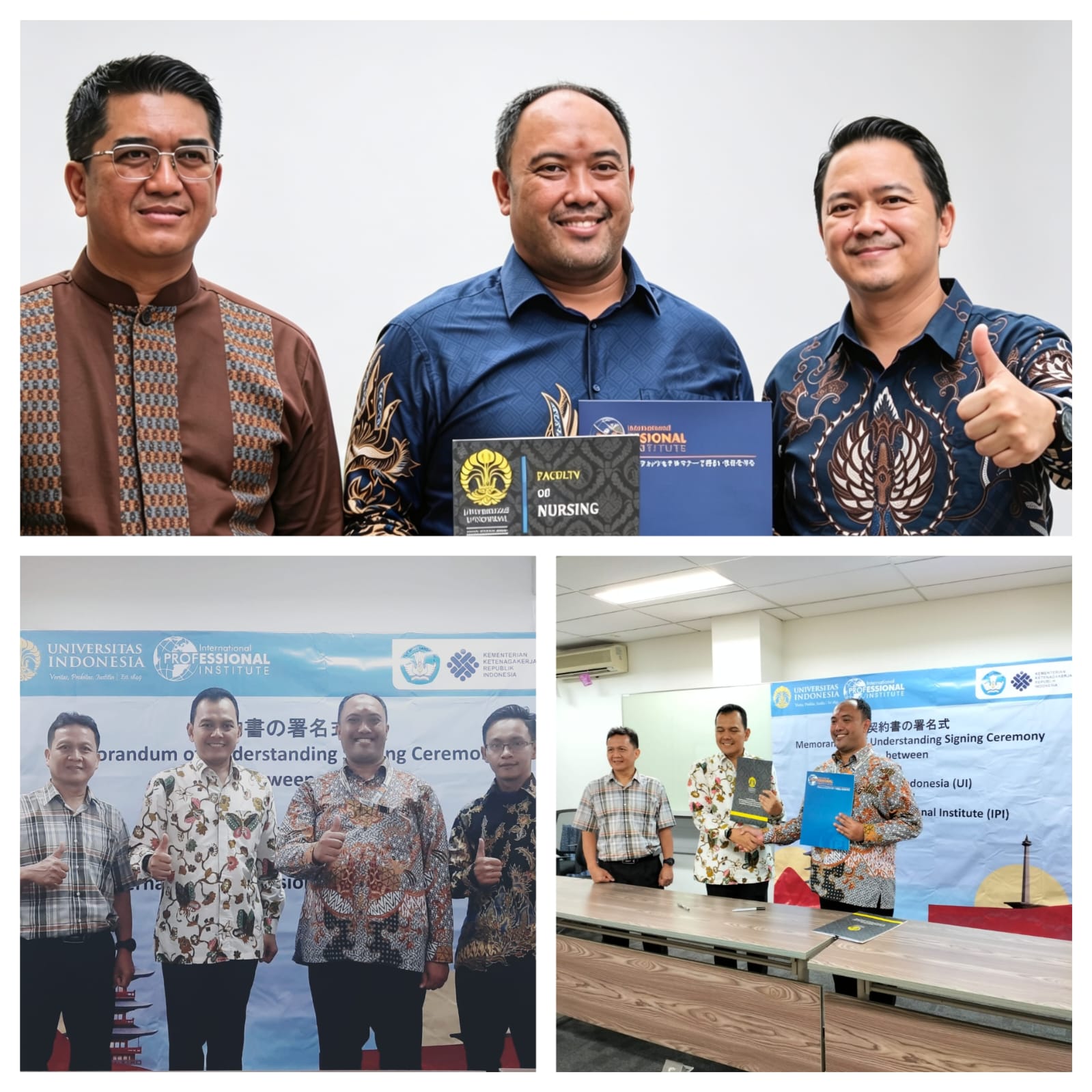 Foto Bersma Direktur International Professional Institute (IPI) dan Rektor Universitas Indonesia (UI)