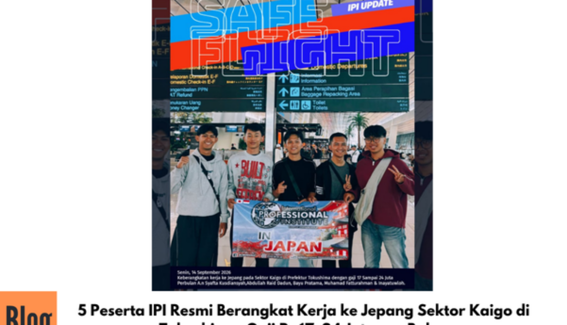 5 Peserta IPI Resmi Berangkat Kerja ke Jepang Sektor Kaigo di Tokushima, Gaji Rp17–24 Juta per Bulan