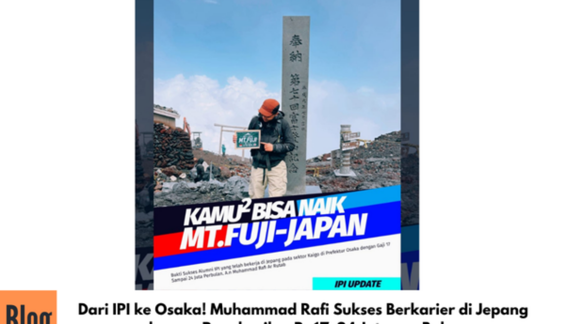 Dari IPI ke Osaka! Muhammad Rafi Sukses Berkarier di Jepang dengan Penghasilan Rp17–24 Juta per Bulan
