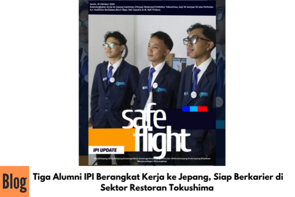 Tiga Alumni IPI Berangkat Kerja ke Jepang, Siap Berkarier di Sektor Restoran Tokushima