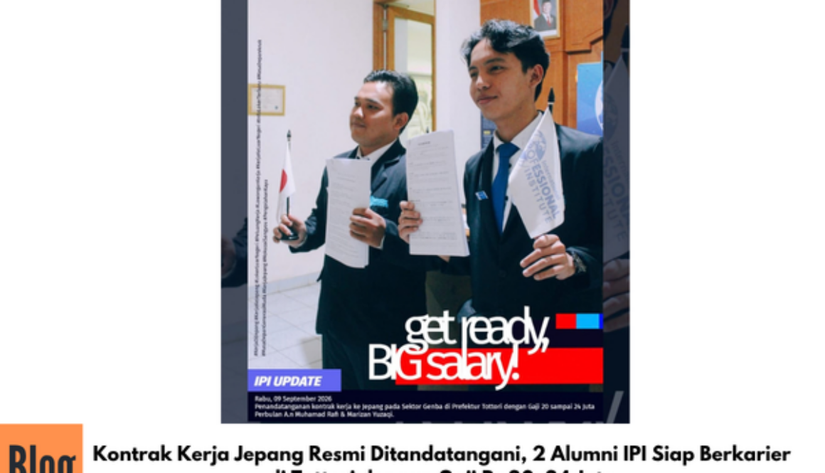 Kontrak Kerja Jepang Resmi Ditandatangani, 2 Alumni IPI Siap Berkarier di Tottori dengan Gaji Rp20–24 Juta