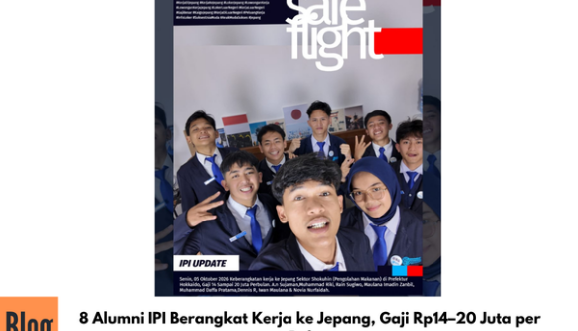 8 Alumni IPI Berangkat Kerja ke Jepang, Gaji Rp14–20 Juta per Bulan